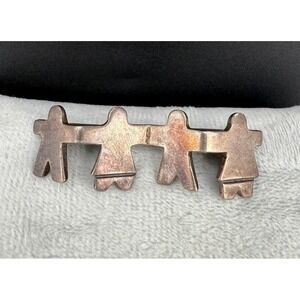 Vintage Silpada‎ Brooch Sterling Silver We Are The Children Paper Dolls
